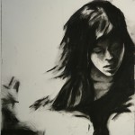 blinding - 42" x 52" charcoal on paper