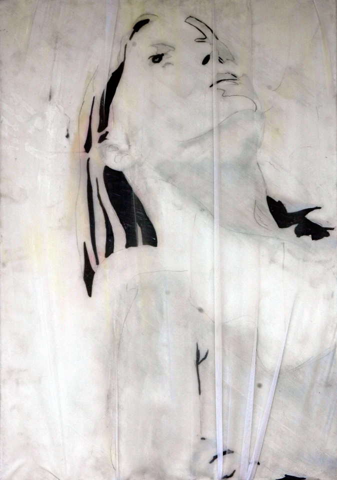 Untitled (Lindsay). mixed media. from retrospectare. Drawing by Patrick Dew.