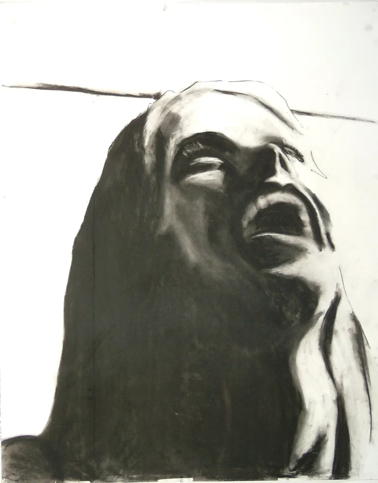 Untitled. charcoal on paper, 42”x55”. from retrospectare. Drawing by Patrick Dew.