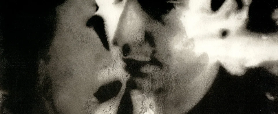 Remember, frame c08. inkjet wet print or ink on paper, 4.25”x10”, 2008. from sequence: meta-noir narratives series 3. Drawing by Patrick Dew.